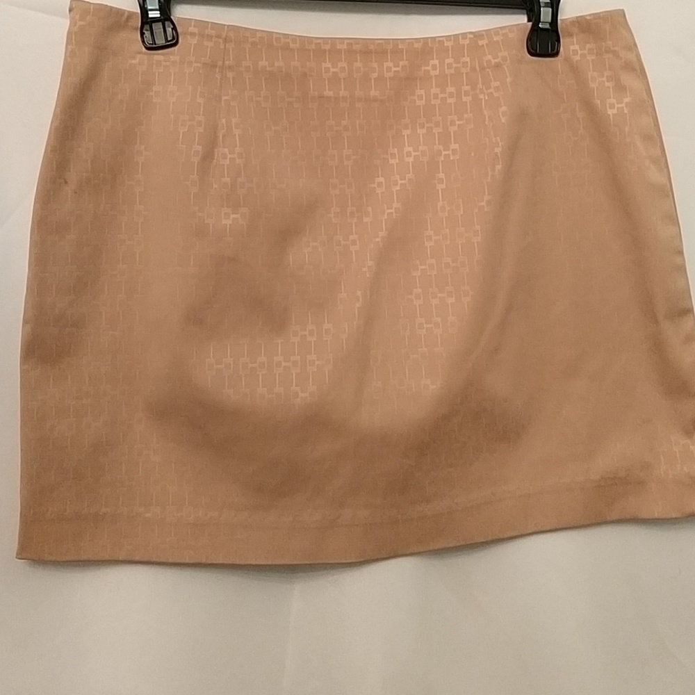 Express Brand Tan mini skirt geometric print